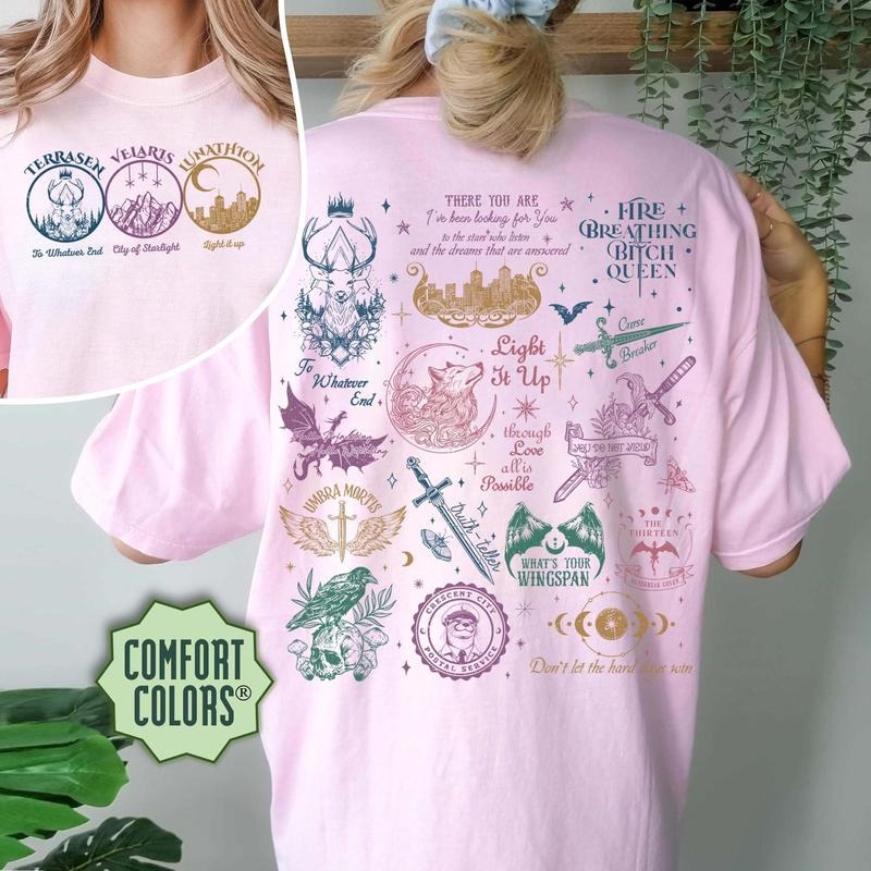 Acotar Shirt, Throne of Glass Shirt, Fireheart Terrasen Shirt, To Whatever End Shirt, Manon Blackbeak Throne of Glass Shirt