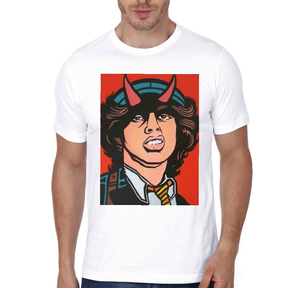 AC DC White T-Shirt Style001