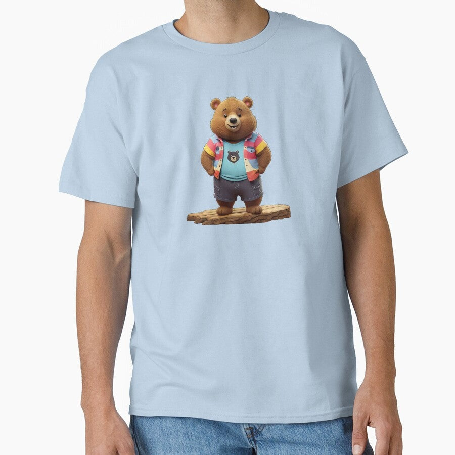 Adorable Brown Bear Graphic Tee Classic T Shirt