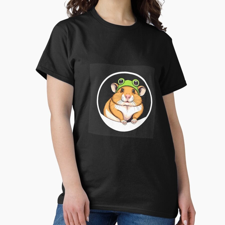 Adorable Hammster In Frog Hat By Shreee505 Classic T Shirt