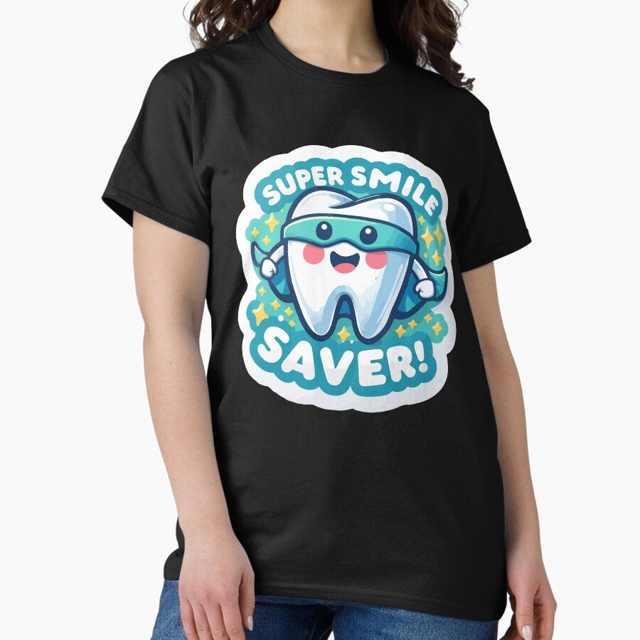 Adorable Superhero Tooth Classic T-Shirt