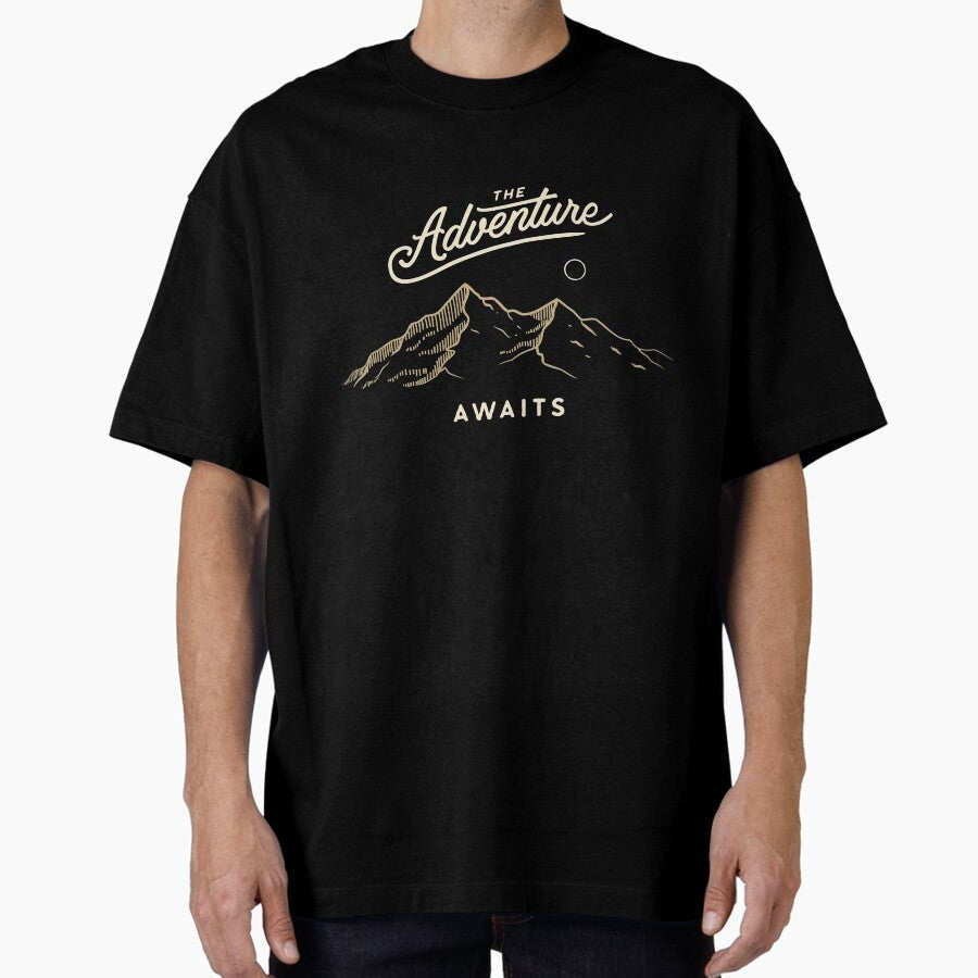 Adventure Awaits Adventure Mountain Wanderlust Camping Oversized T Shirt