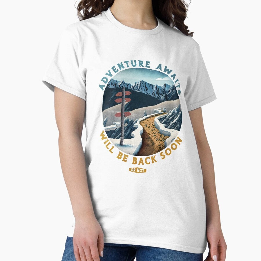 Adventure Awaits Hiking Classic T Shirt