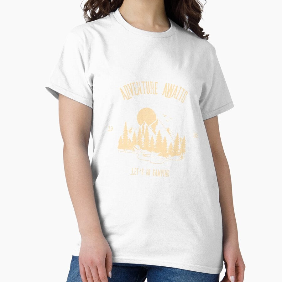 Adventure Awaits Lets Go Camping Classic T Shirt