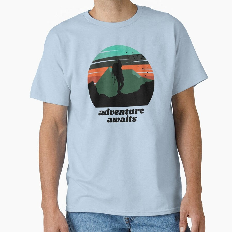 Adventure Awaits Logo For Light Tees Classic T Shirt