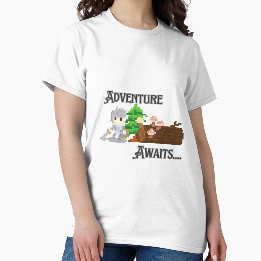 Adventure Awaits Pixel Art Classic T Shirt