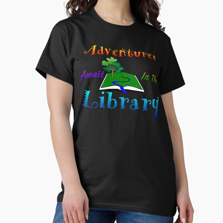 Adventures Await In The Library Classic T Shirt