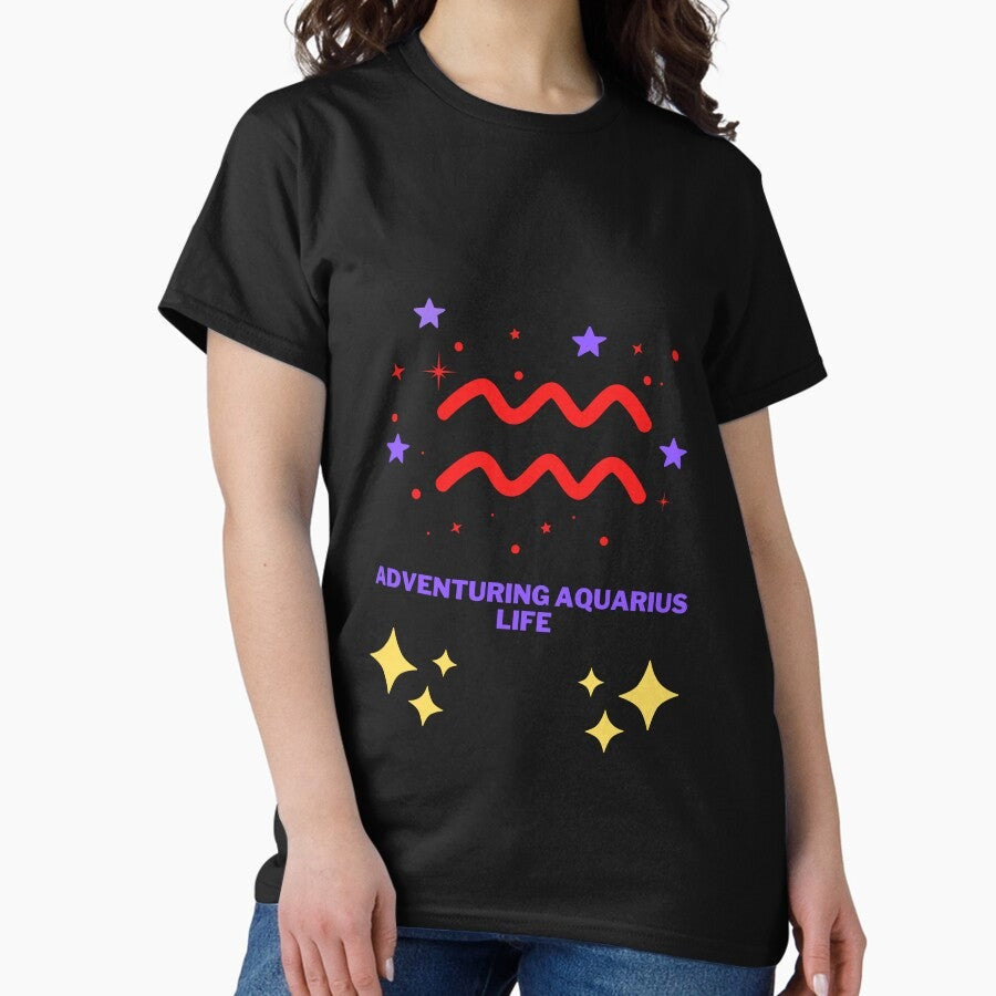 Adventuring Aquarius Life - Red And Purple Classic T-Shirt
