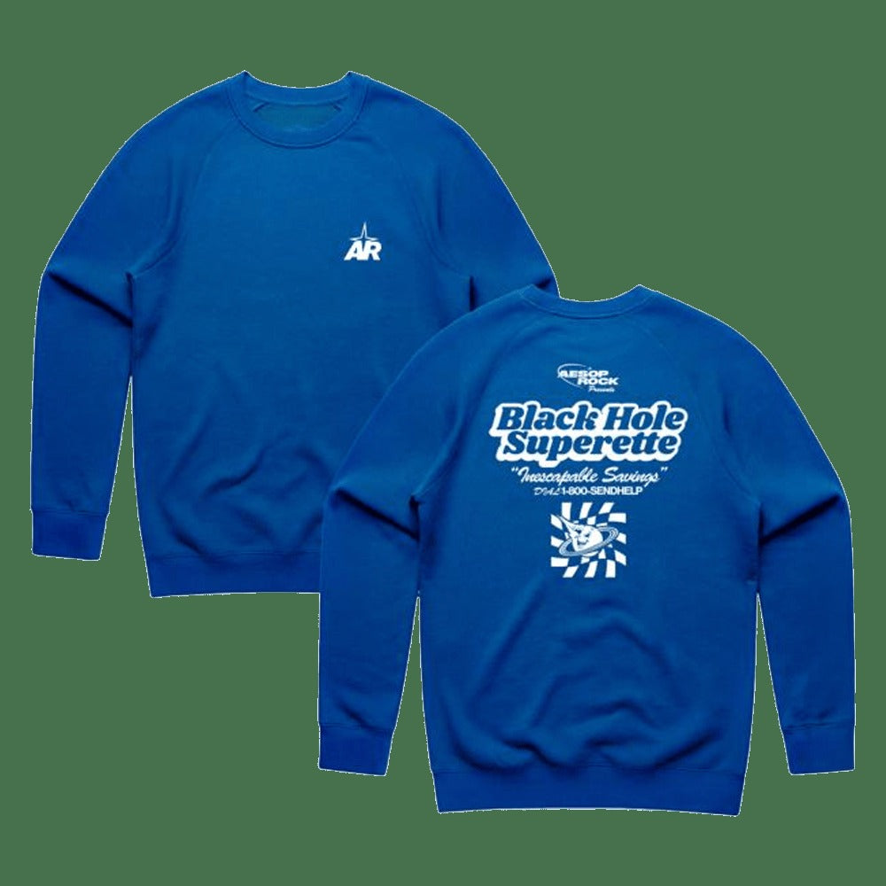 Aesop Rock Merch Superette Crewneck Blue Sweatshirt Rapper Fans Gifts For Friends