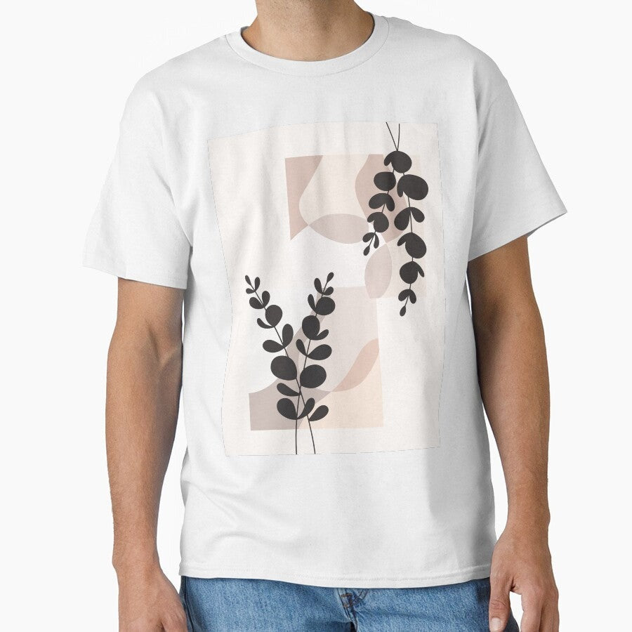 Aesthetic Botanical Line Art Classic T Shirt