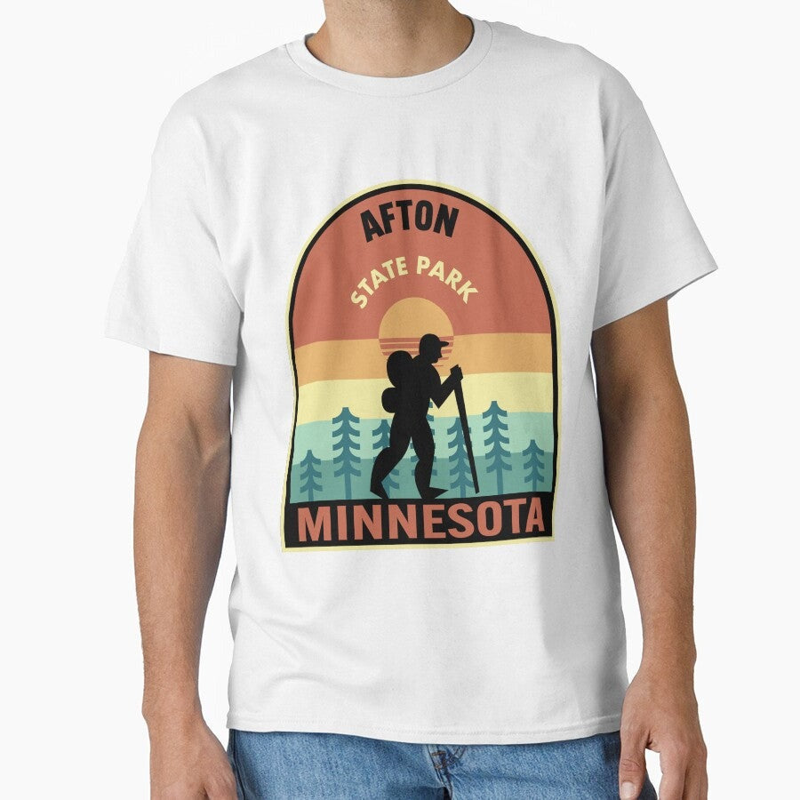 Afton State Park Minnesota Retro Hiking Classic T Shirt