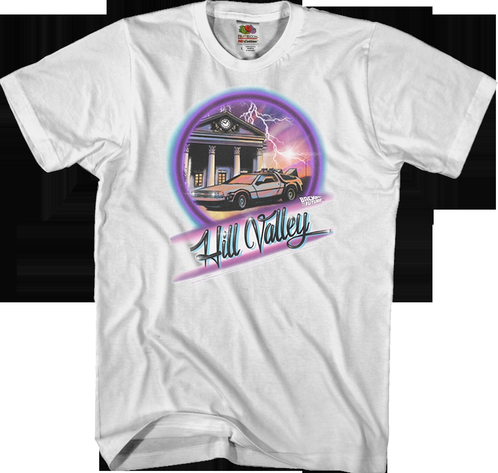 Airbrush Hill Valley Back To The Future T-Shirt