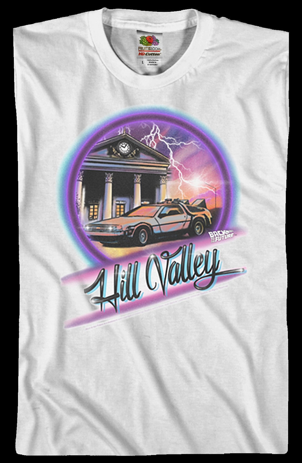 Airbrush Hill Valley Back To The Future T-Shirt