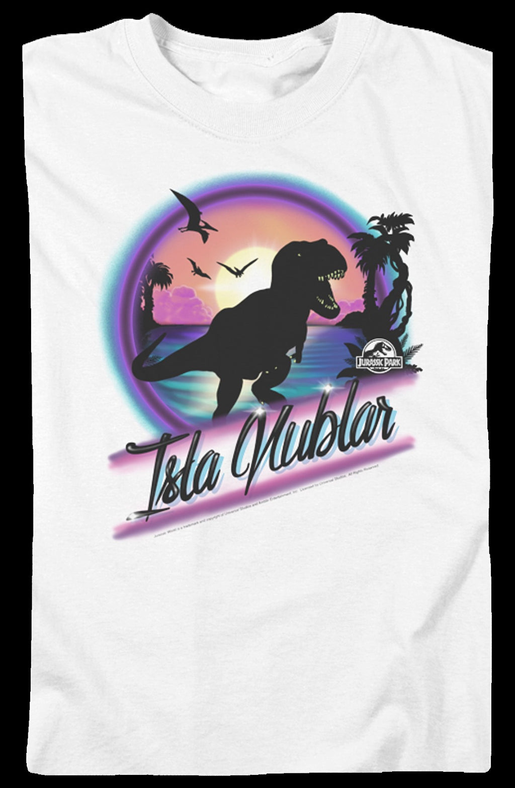 Airbrush Isla Nublar Jurassic Park T-Shirt