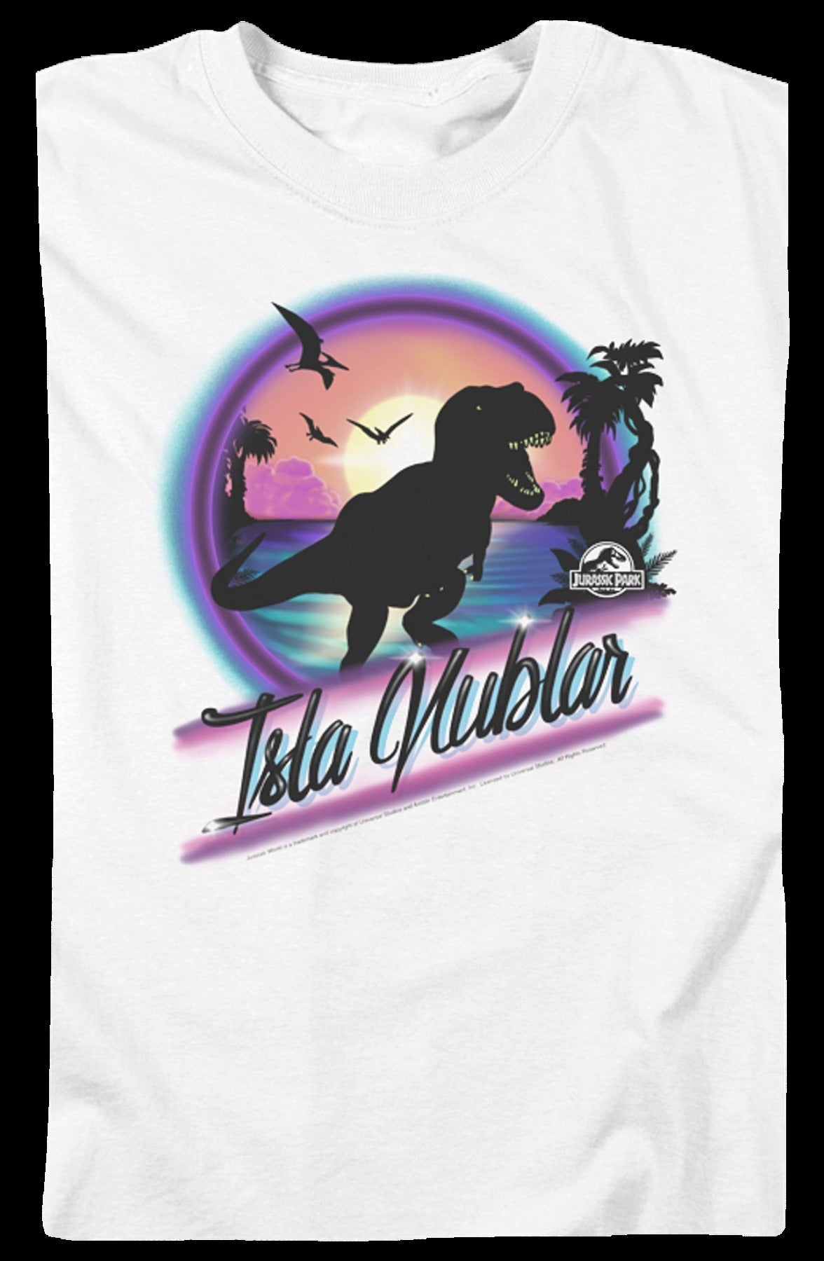 Airbrush Isla Nublar Jurassic Park T-Shirt