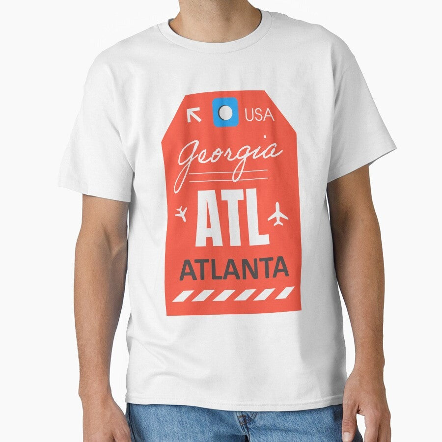 Airport ATL Atlanta red Classic T-Shirt