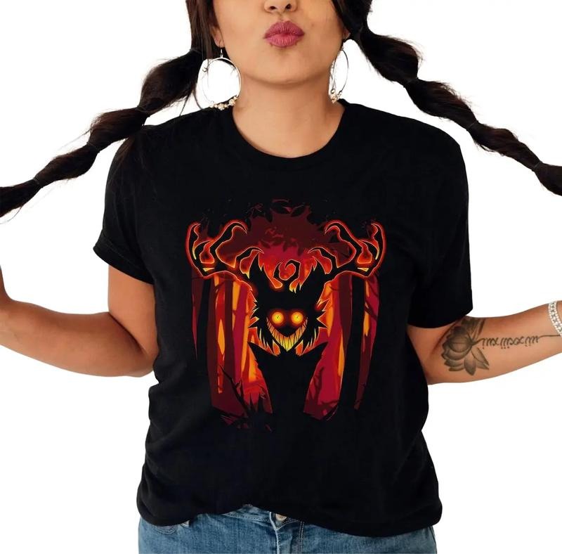 Alastor Shirt, Alastor Deer Demon Shirt, Alastor Hazbin Hotel Shirt, Helluva Boss, Birthday Gift for fan, Helluva Boss Gift For Fans, Gift For Him, Gift For Her. Cotton Top