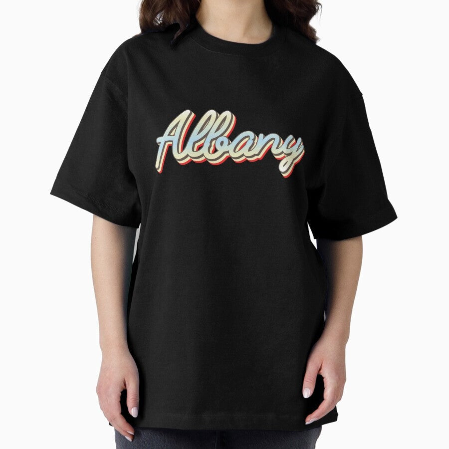 Albany College Town Script 1 Oversized T Shirt