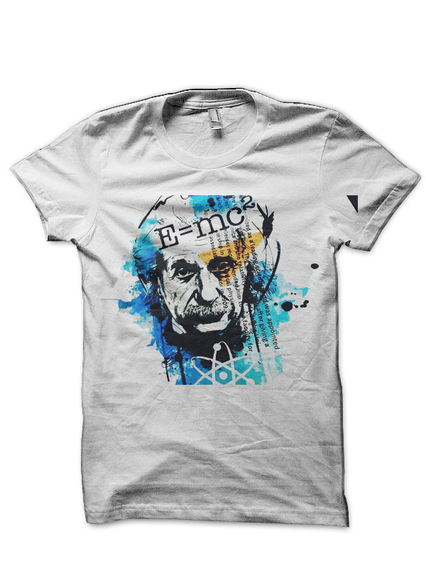 Albert Einstein White T-Shirt Style002