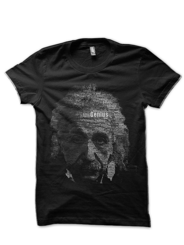 Albert Einstein Black T-Shirt Style001