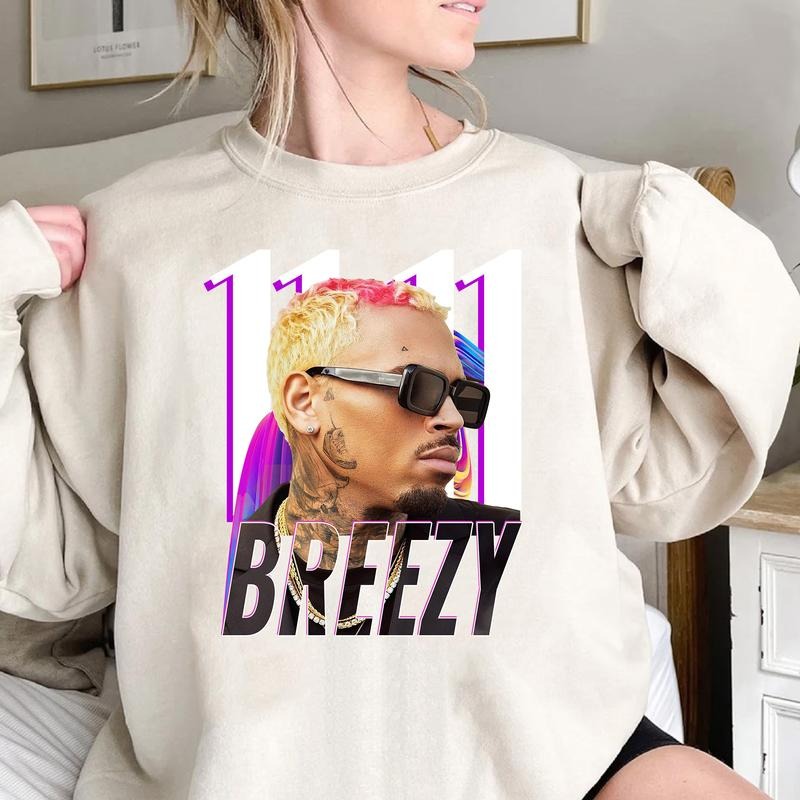 Album 11 11 Chriis Brown Hiphop Vintage T-shirt Sweatshirt Hoodies Round Neck
