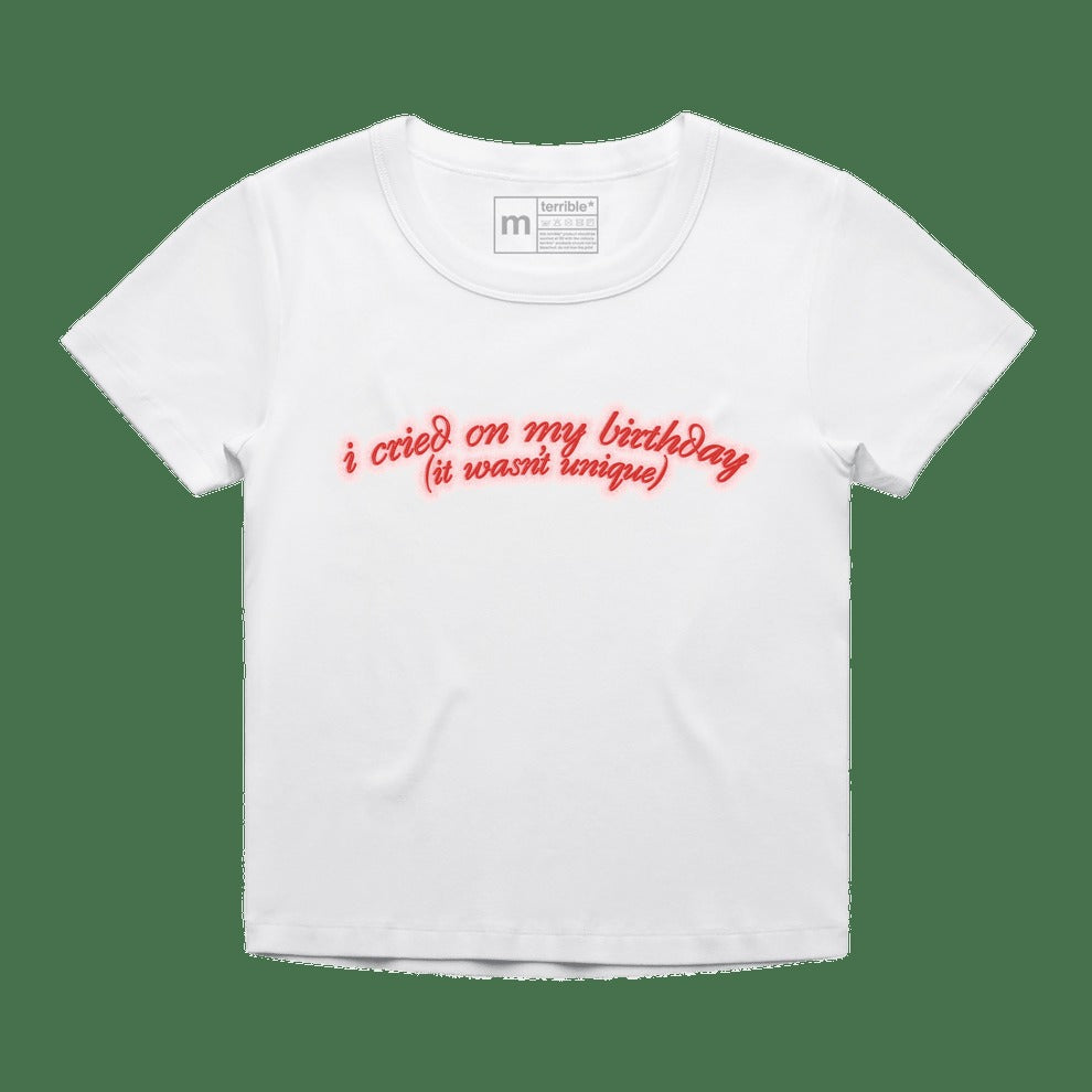 Alessi Rose Merch I Cried On My Birthday Baby Tee Mother's Day Father's Day Gift for Him