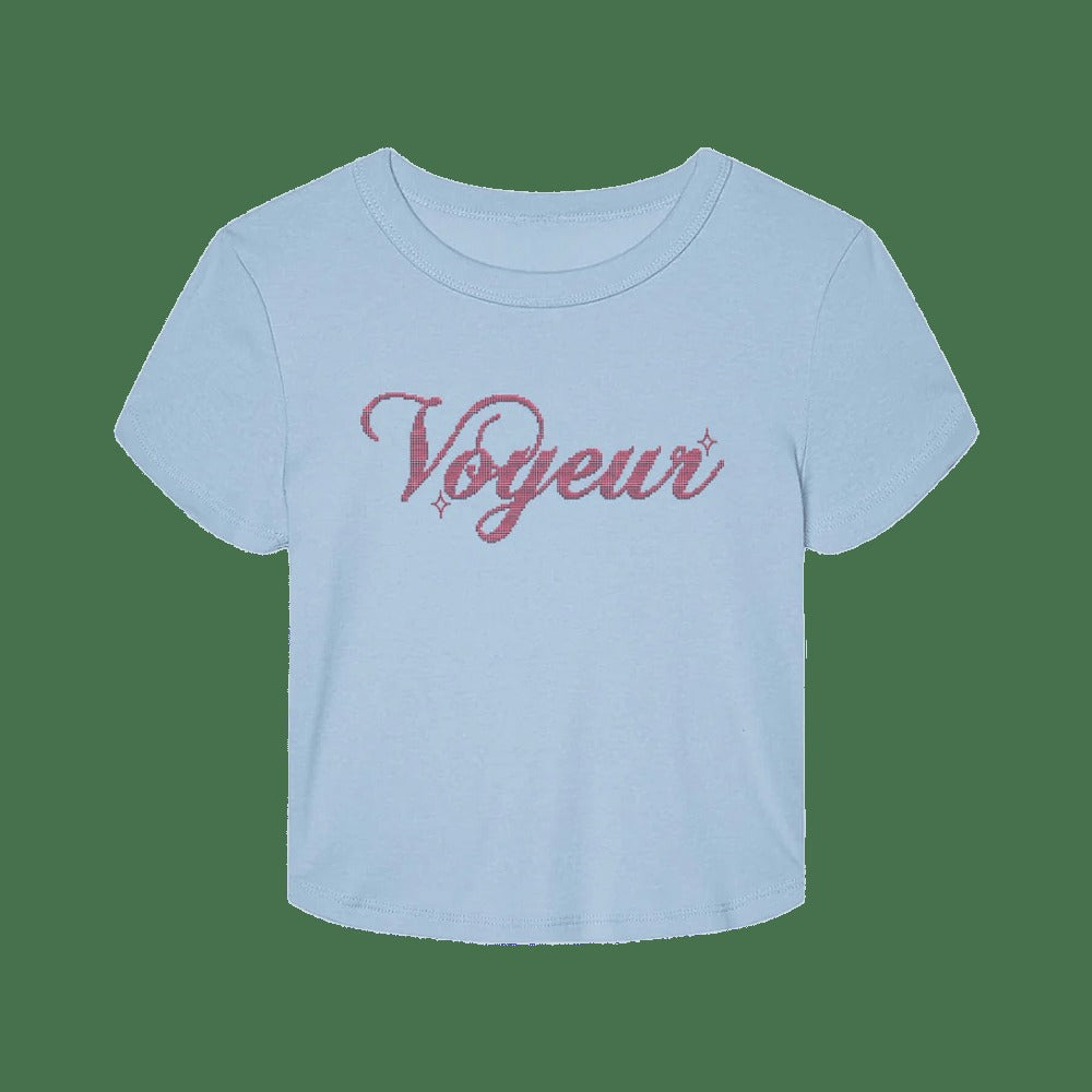 Alessi Rose Merch Voyeur Baby Tee For Women's Gifts For Best Friends