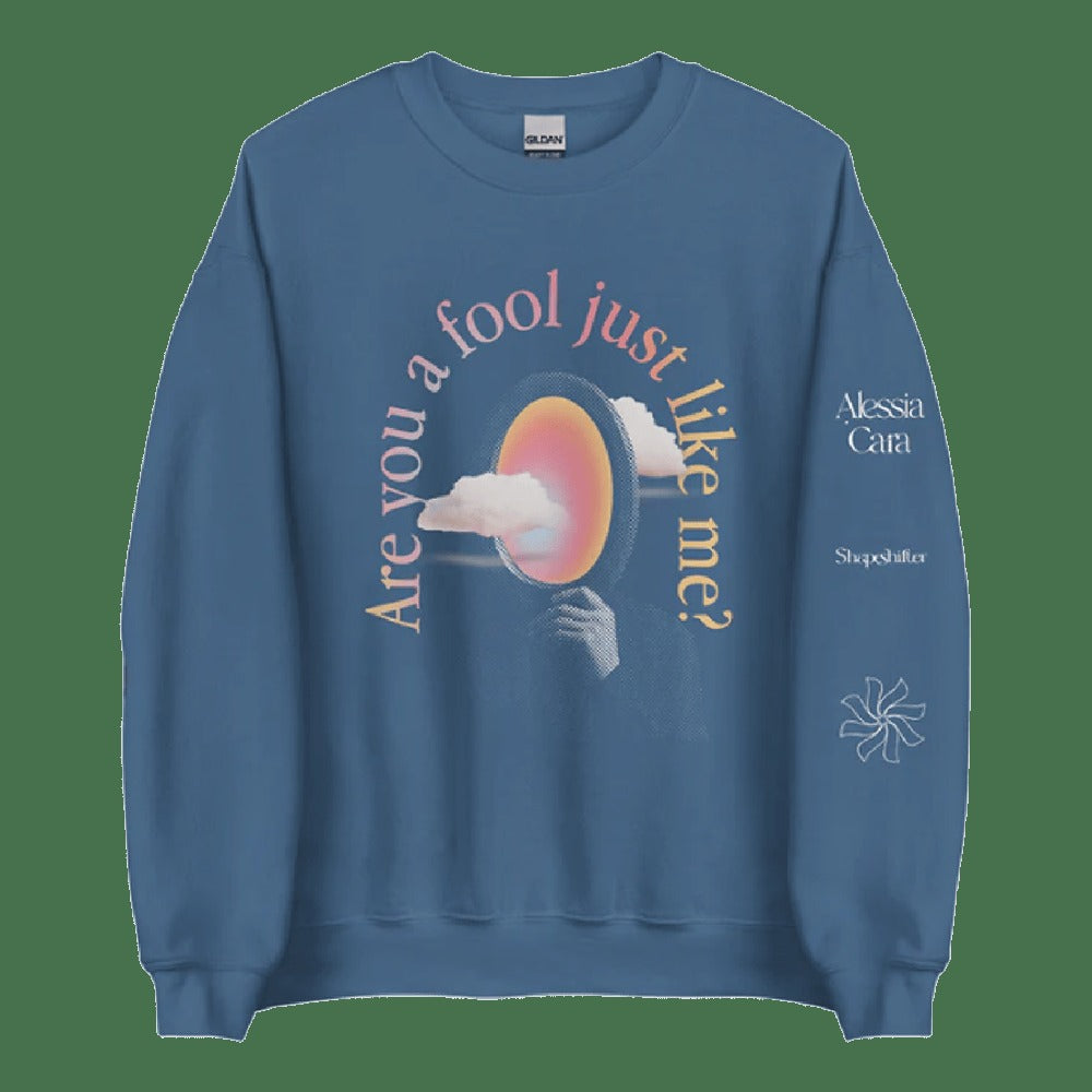 Alessia Cara Are You A Fool Slate Blue Crewneck Sweatshirt Def Jam Merch Gifts For Her