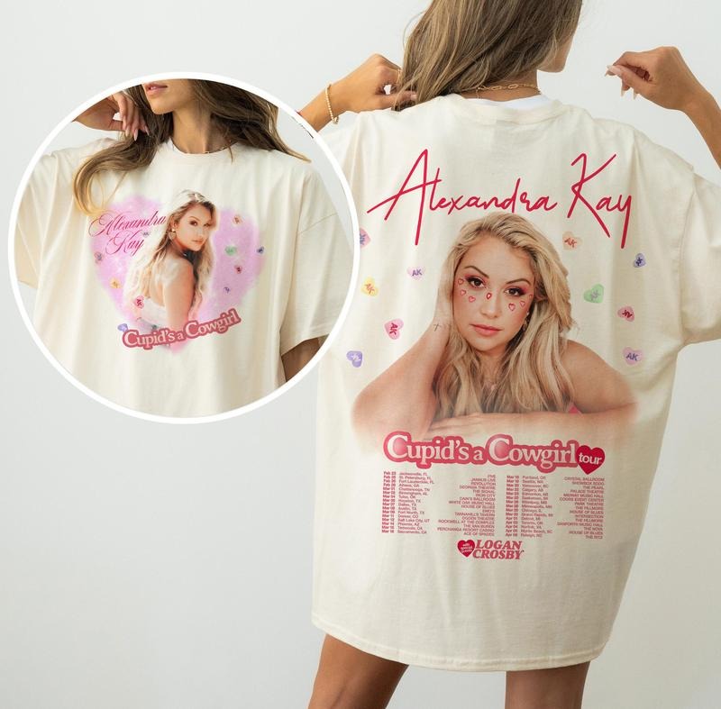 Alexandra Kay Heart T-shirt Cupid's a Cowgirl Sweatshirt Alexandra Kay Merch Cupid's a Cowgirl Tour 2025 Tee Gift For Fans Men Women