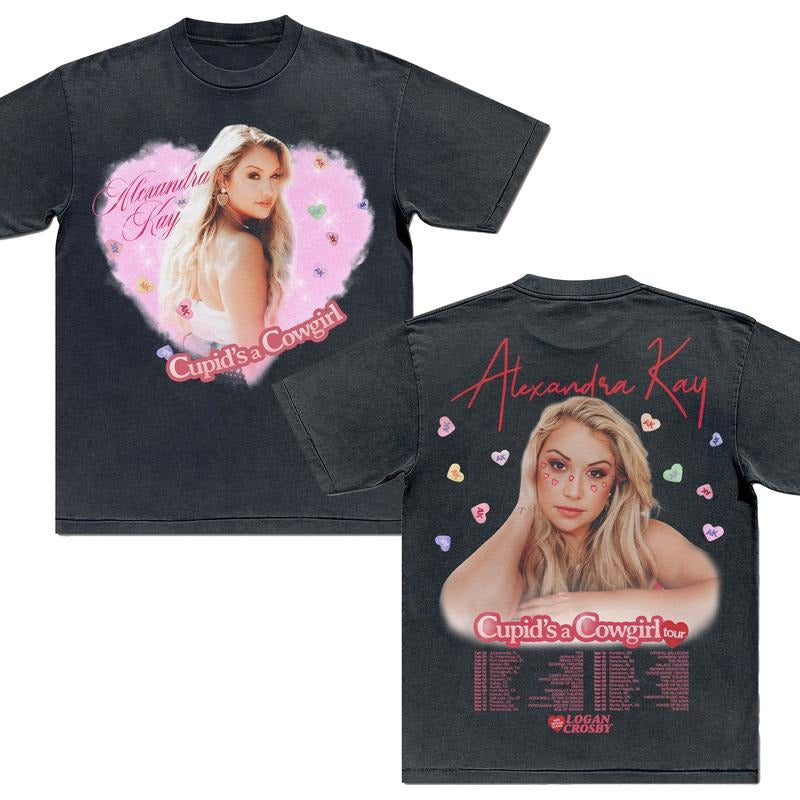 Alexandra Kay Heart T-shirt Cupid's a Cowgirl Sweatshirt Alexandra Kay Merch Cupid's a Cowgirl Tour 2025 Tee Gift For Fans Men Women