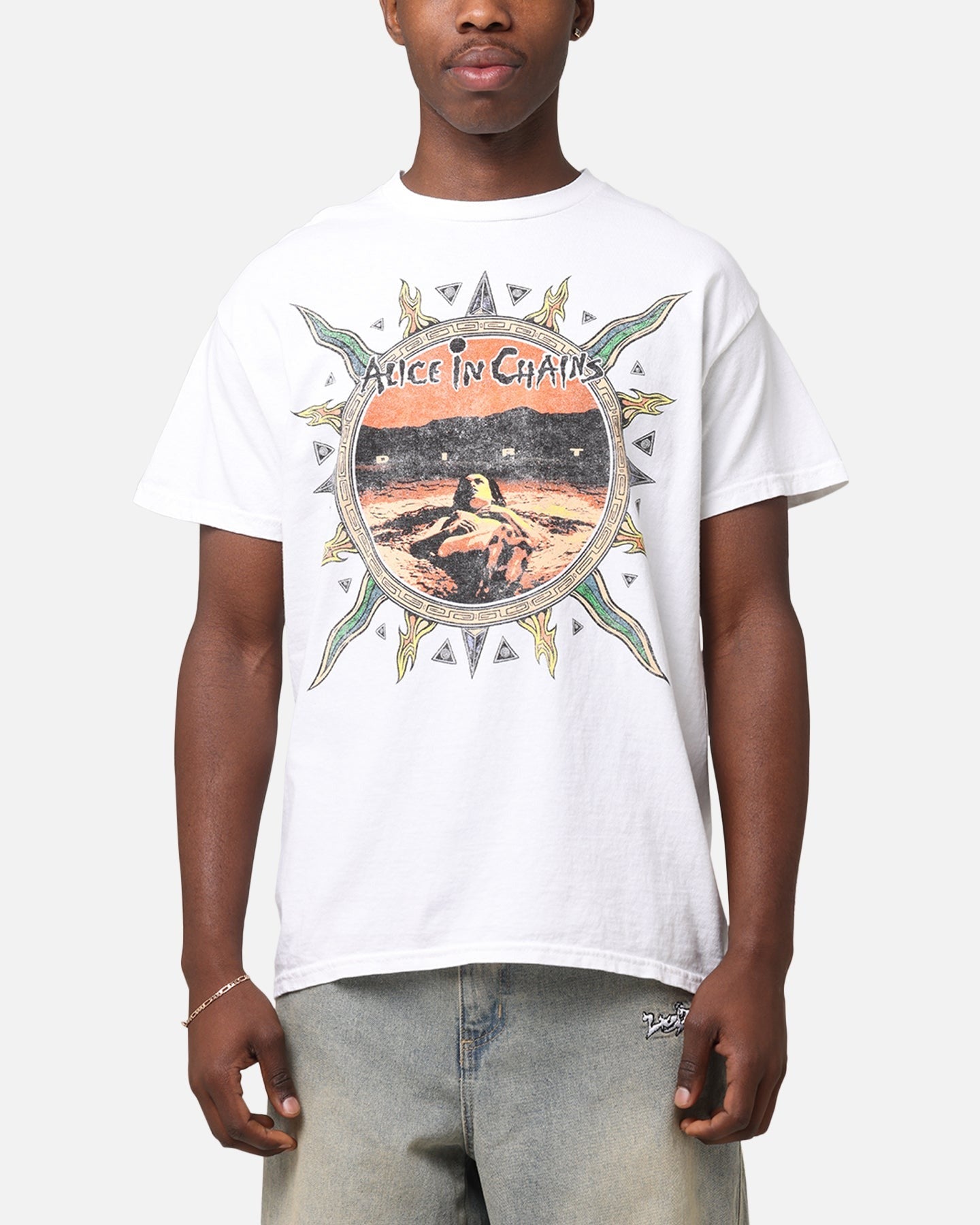 Alice In Chains Flames Vintage T-Shirt White Vintage