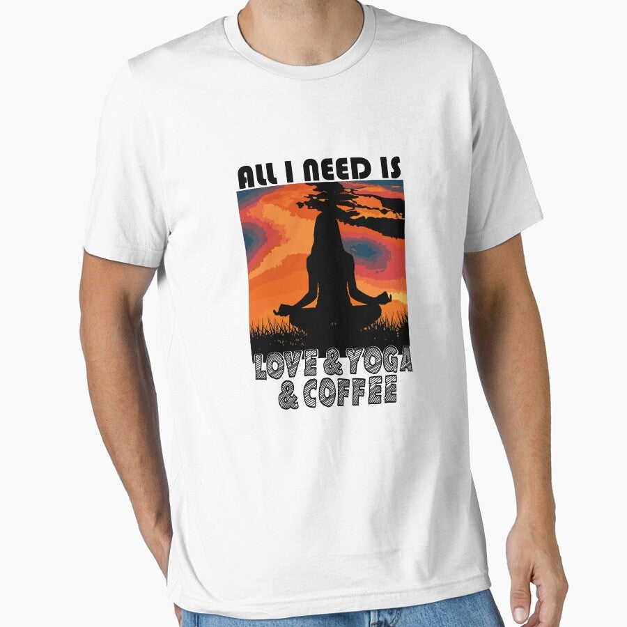 All I Need Is Love And Yoga And A Coffee Vintage Essential T Shirt