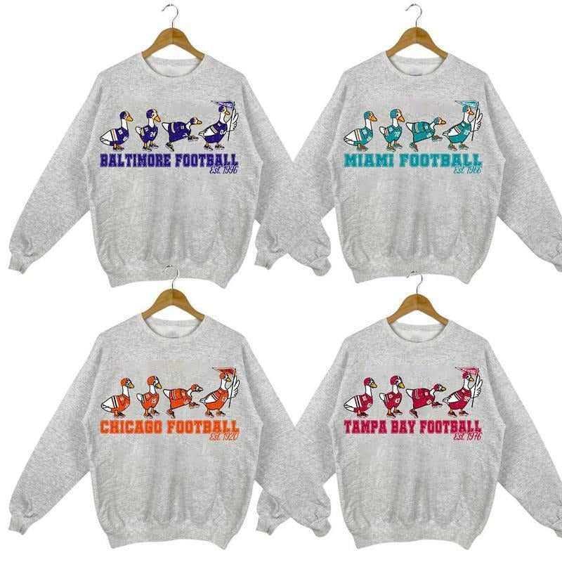 All Team Football Silly Goose Sweatshirt V1, Vintage Funny Silly Goose Football Shirt, Football Team Name Unisex Sweatshirt