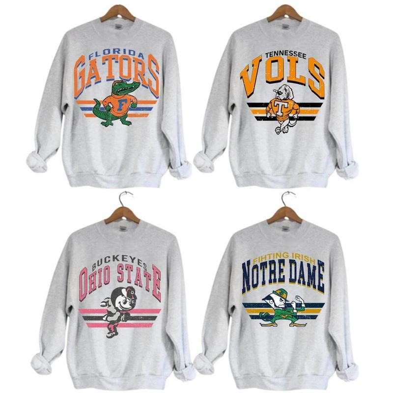 All Teams NCAA Vintage College NCAA Sweatshirt Ash Grey Color, Vintage NCAA Sweatshirt, Classic Sport Sweatshirt