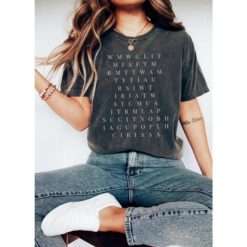 All Too Well Bridge Shirt, Red Era, ATWTMV, Ten Minute Version, Cotton, Crewneck, Graphic Tee