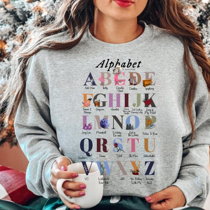 Alphabet Tay Version 4 Graphic Shirt, For Teacher TShirt, Sweatshirt, Hoodie Crewneck Fit Crewneck Fit