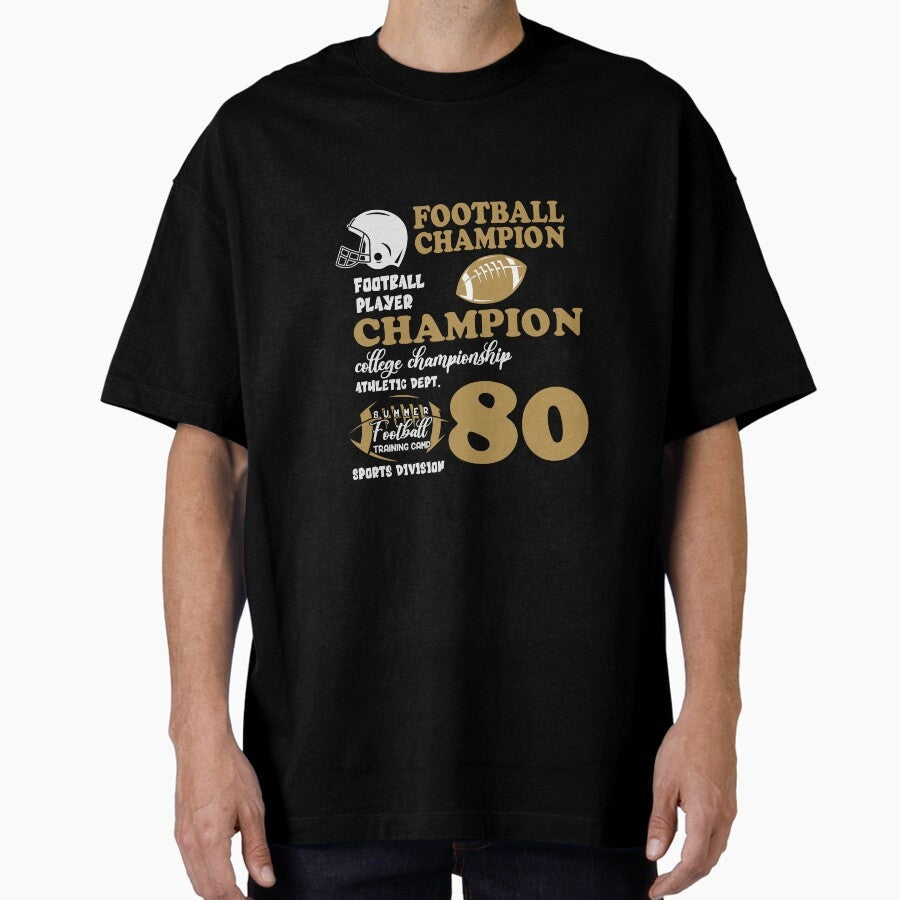 American Footbal Champion Oversized T Shirt