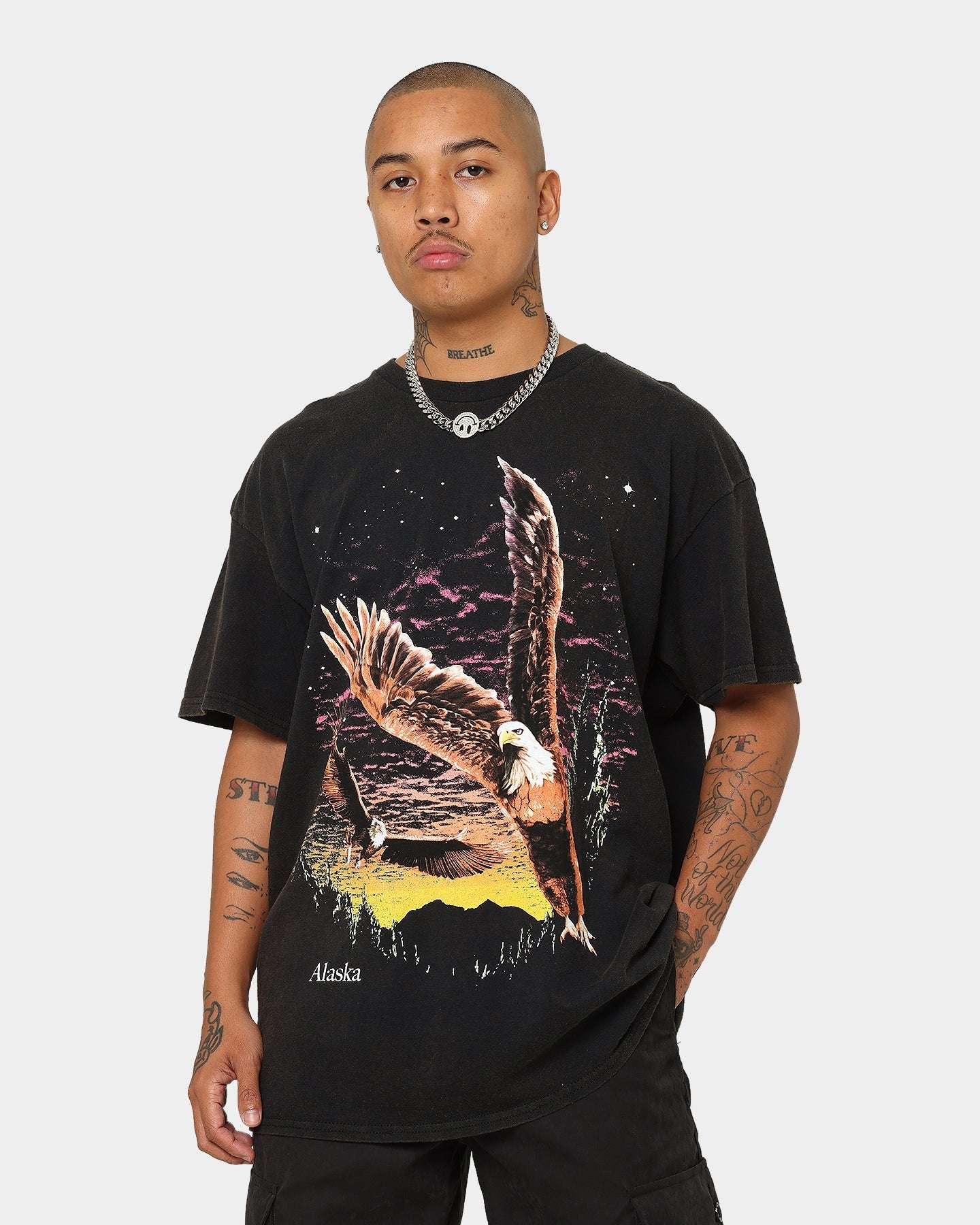 American Thrift Alaska Vintage T-Shirt Washed Black