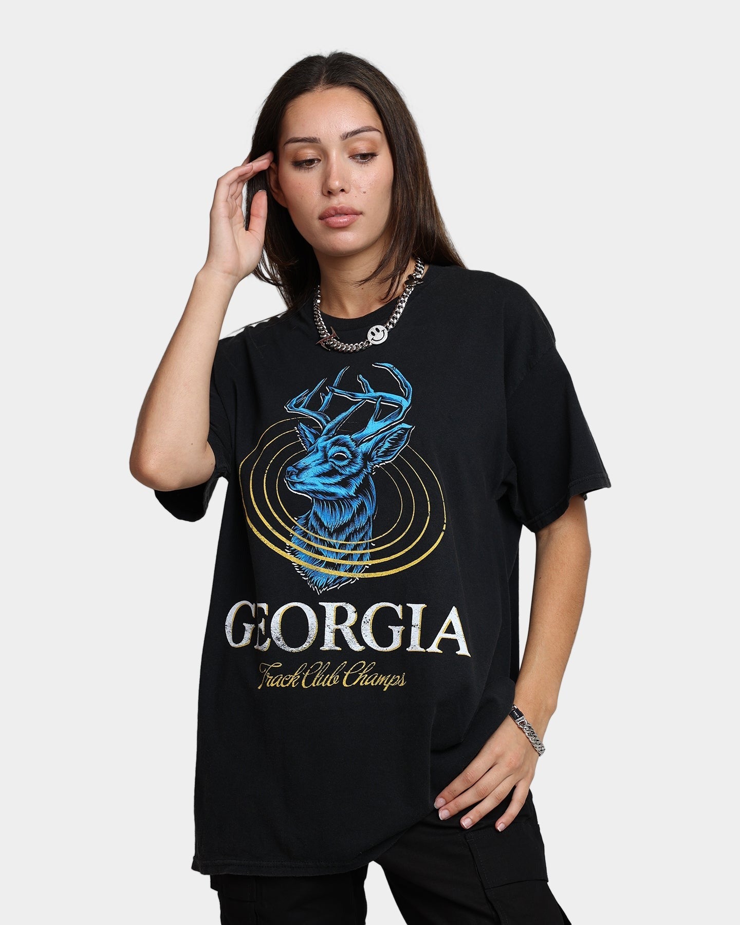 American Thrift Georgia Vintage T-Shirt Black Wash Style001