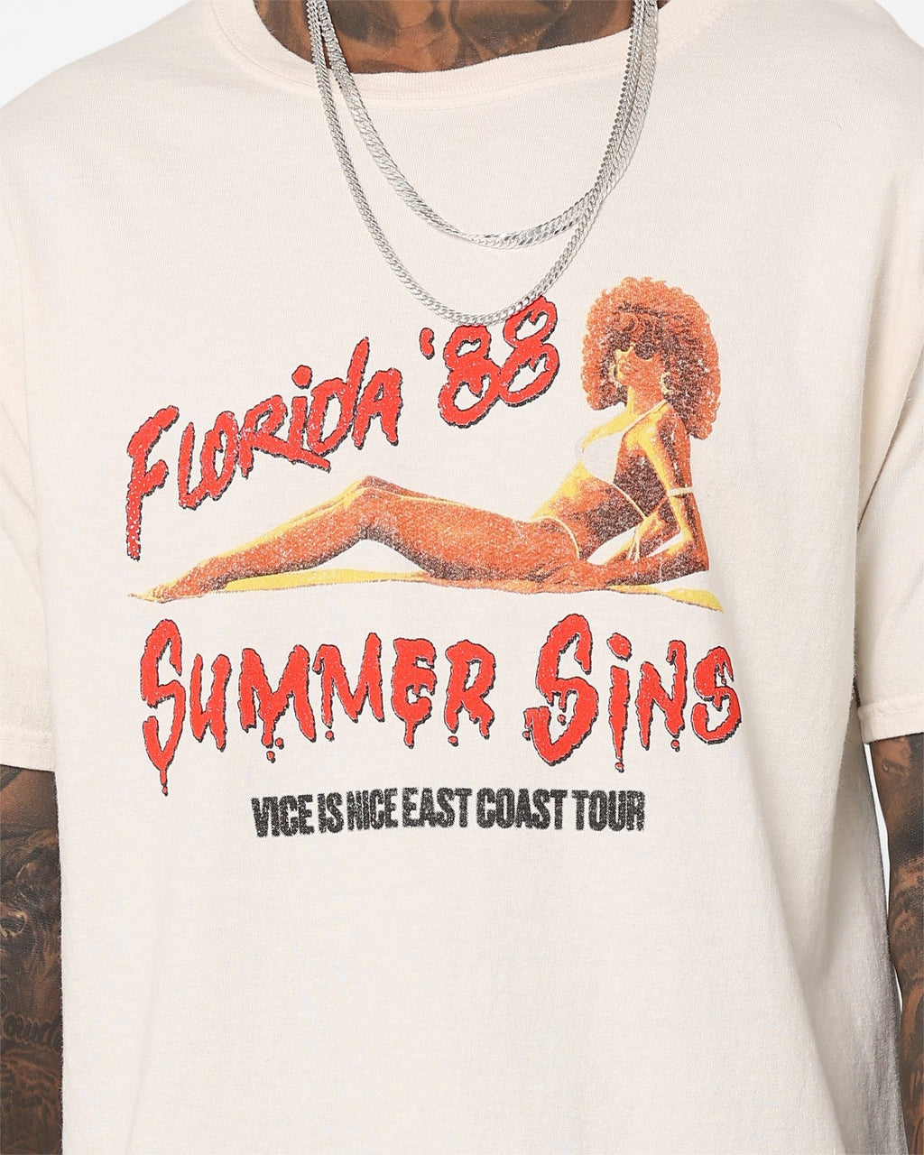 American Thrift Summer Sins Vintage T-Shirt Off White
