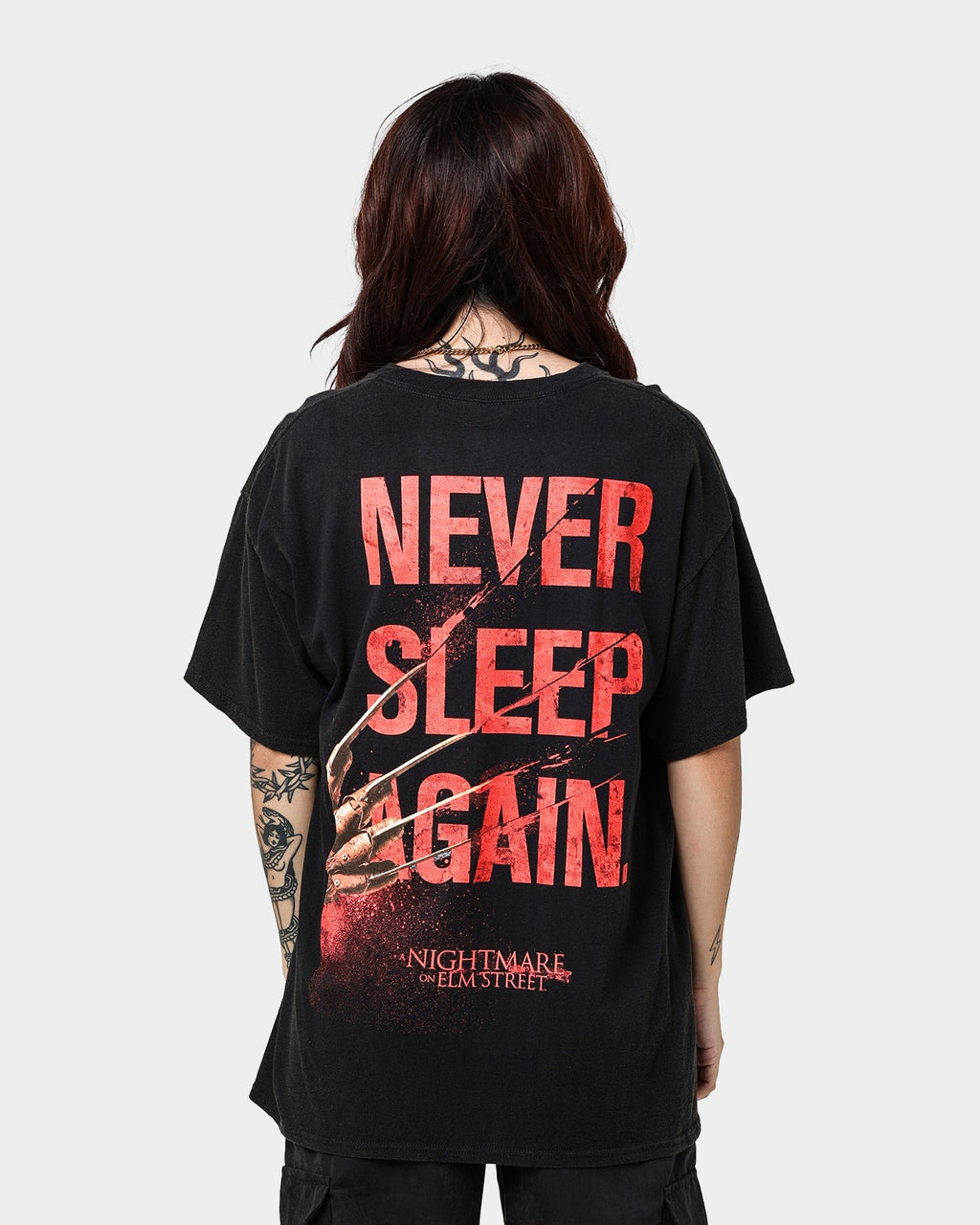 American Thrift X A Nightmare on Elm Street Never Sleep Vintage T-Shirt Vintage Black Style001