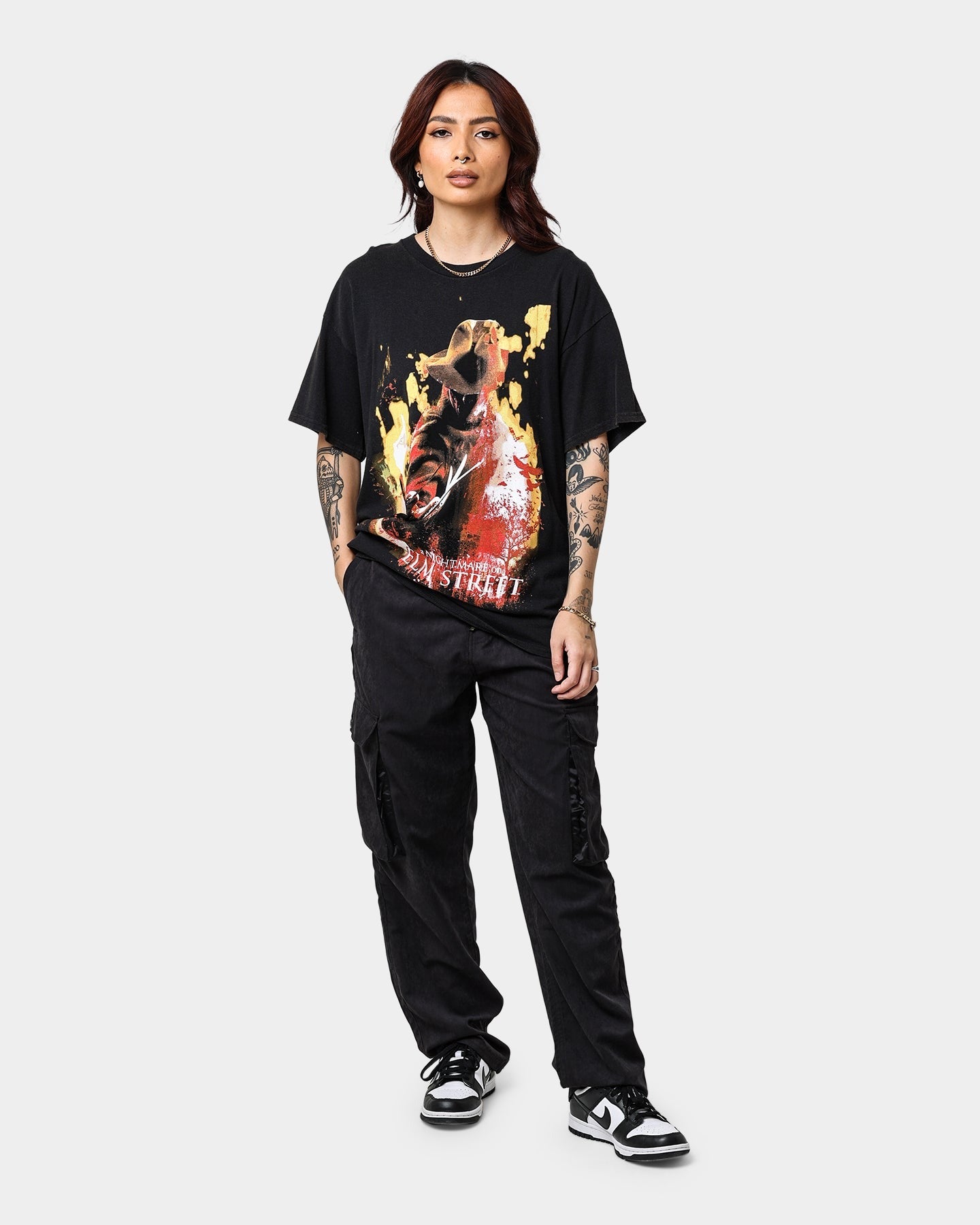 American Thrift X A Nightmare on Elm Street Never Sleep Vintage T-Shirt Vintage Black Style001