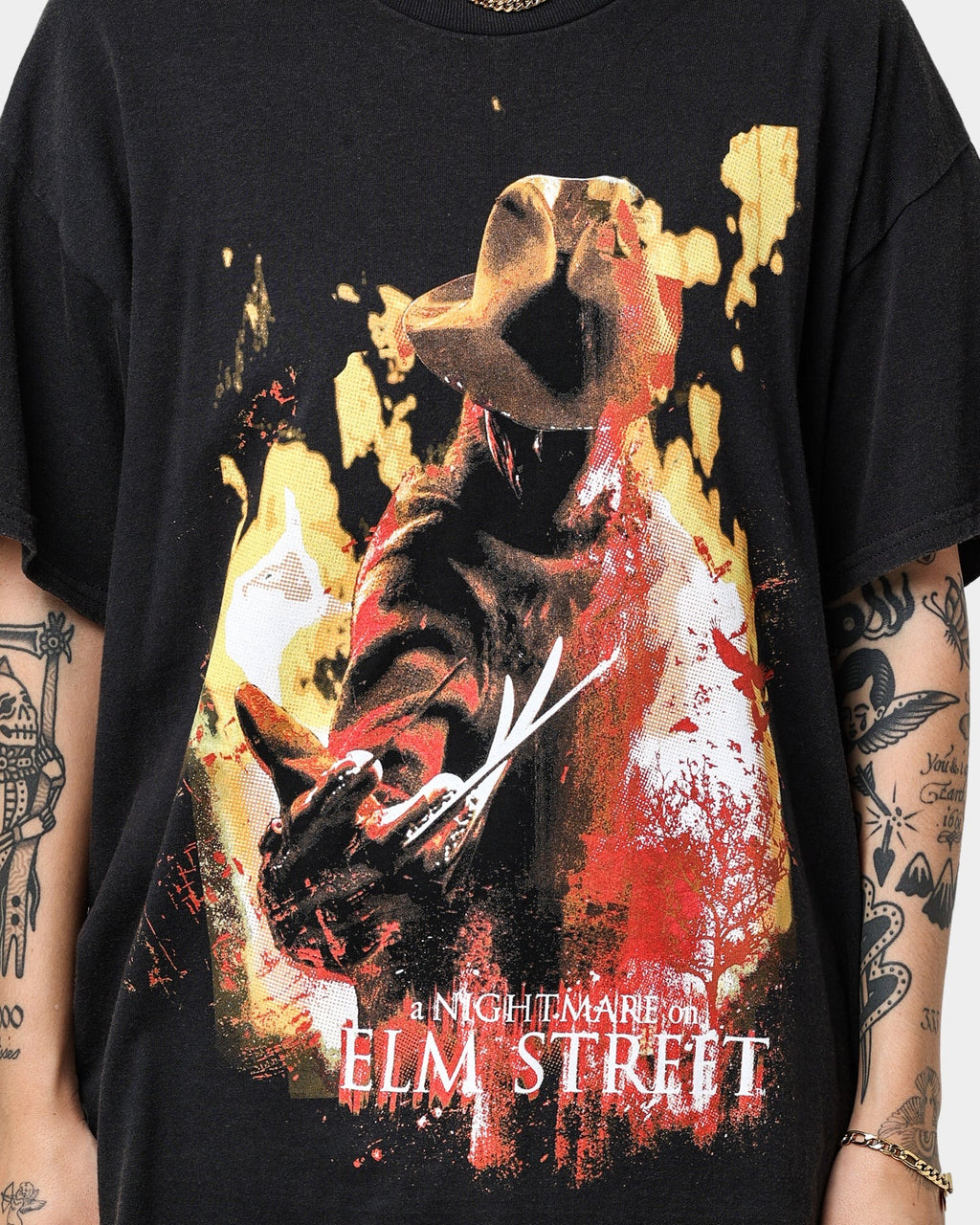 American Thrift X A Nightmare on Elm Street Never Sleep Vintage T-Shirt Vintage Black Style001