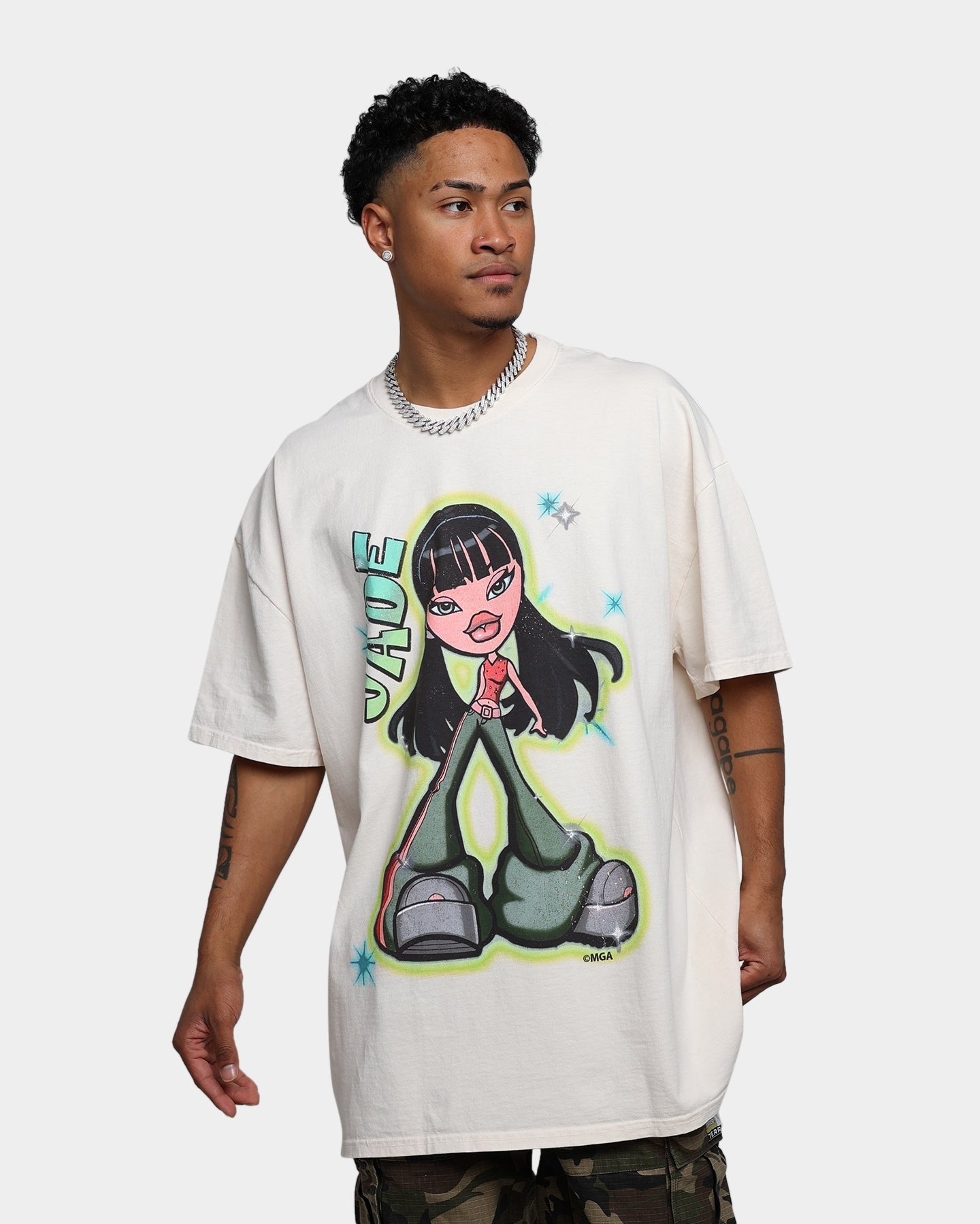 American Thrift X Bratz Jade Heavyweight Vintage T-Shirt Off White