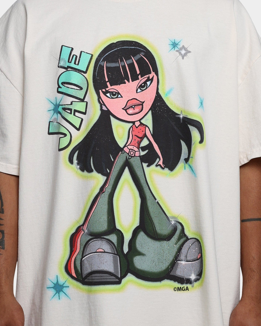 American Thrift X Bratz Jade Heavyweight Vintage T-Shirt Off White