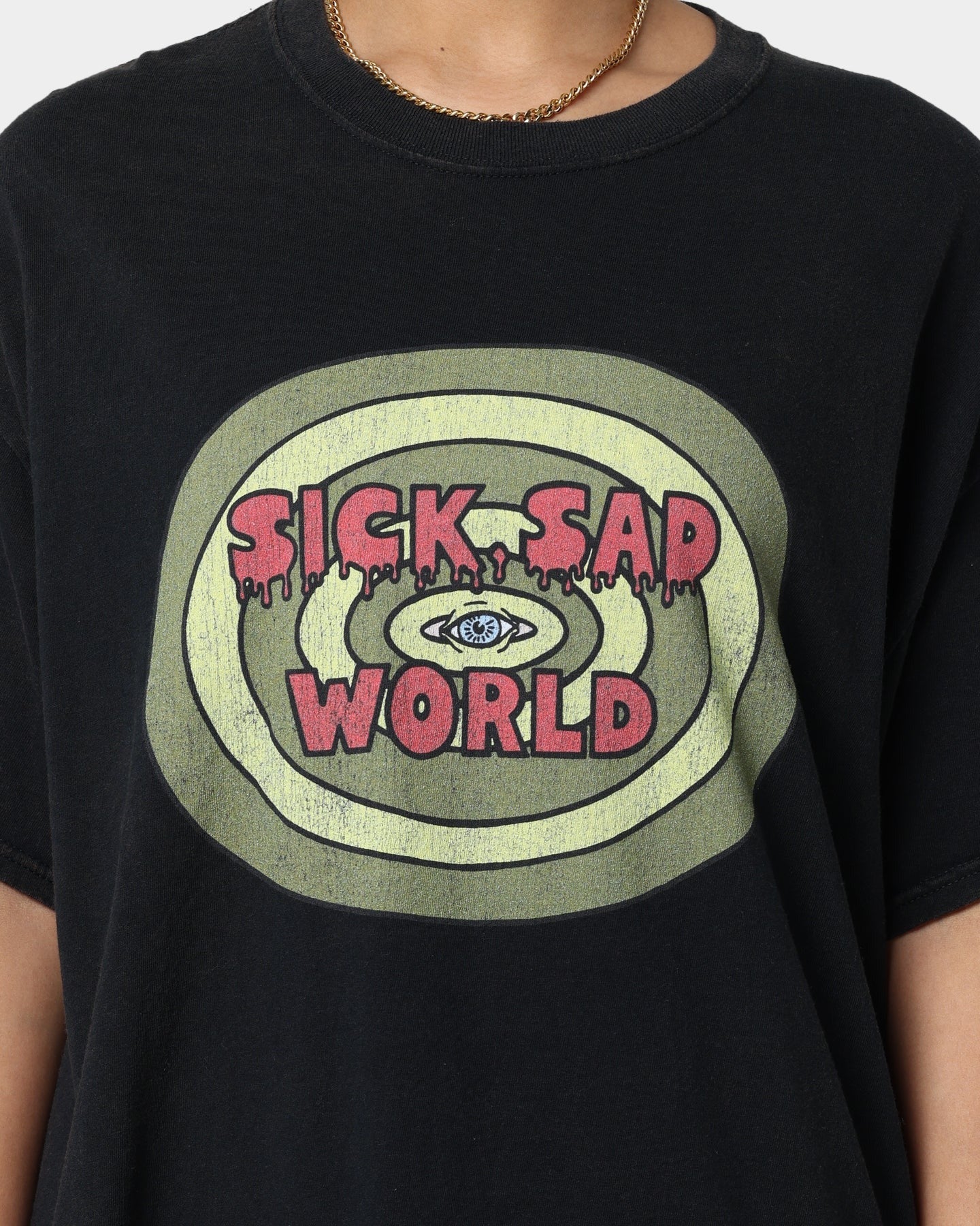American Thrift X Daria Sick Sad World Vintage T-Shirt Black Wash Style001