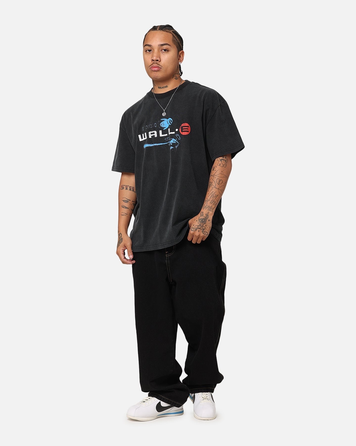 American Thrift X Pixar Wall.E Heavy T-Shirt Vintage Black