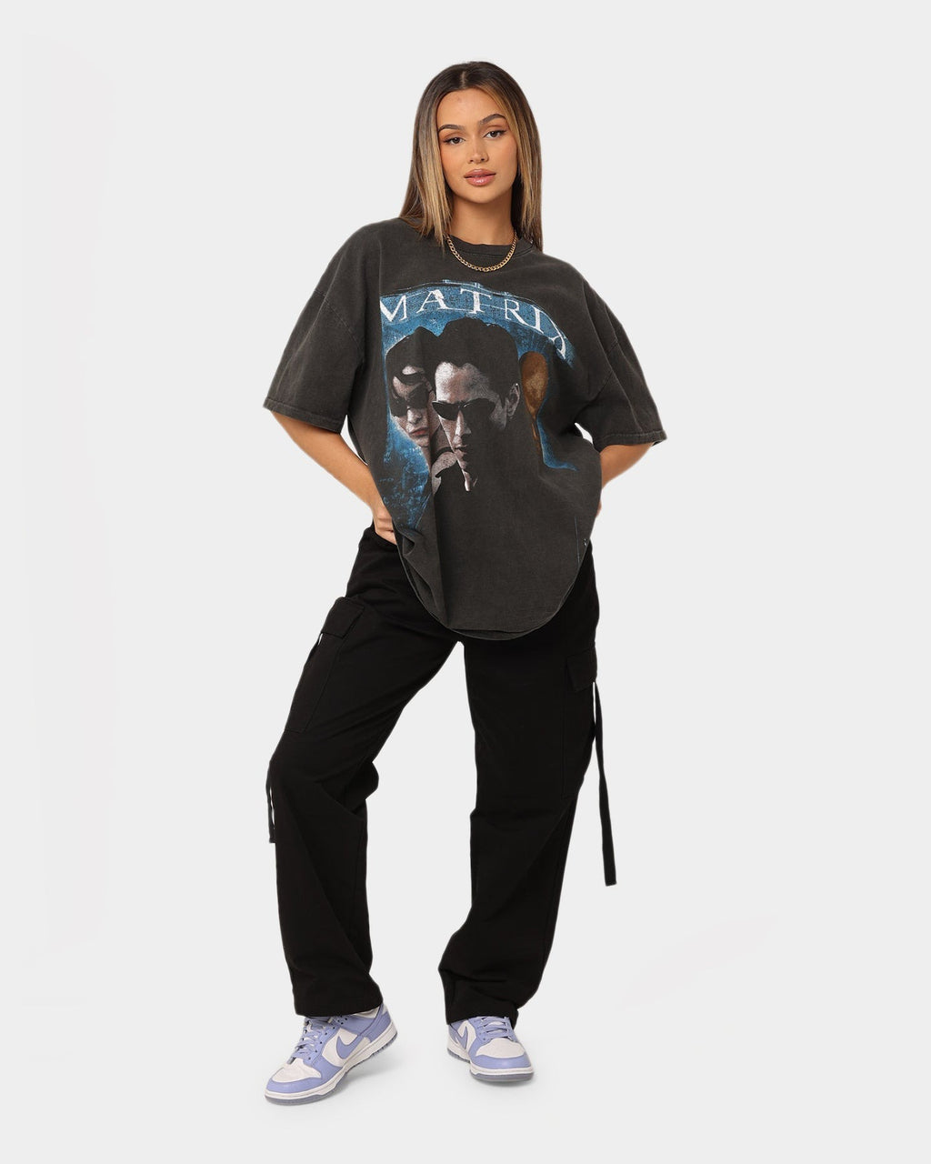 American Thrift X The Matrix Heavyweight Vintage T-Shirt Black Wash Style001