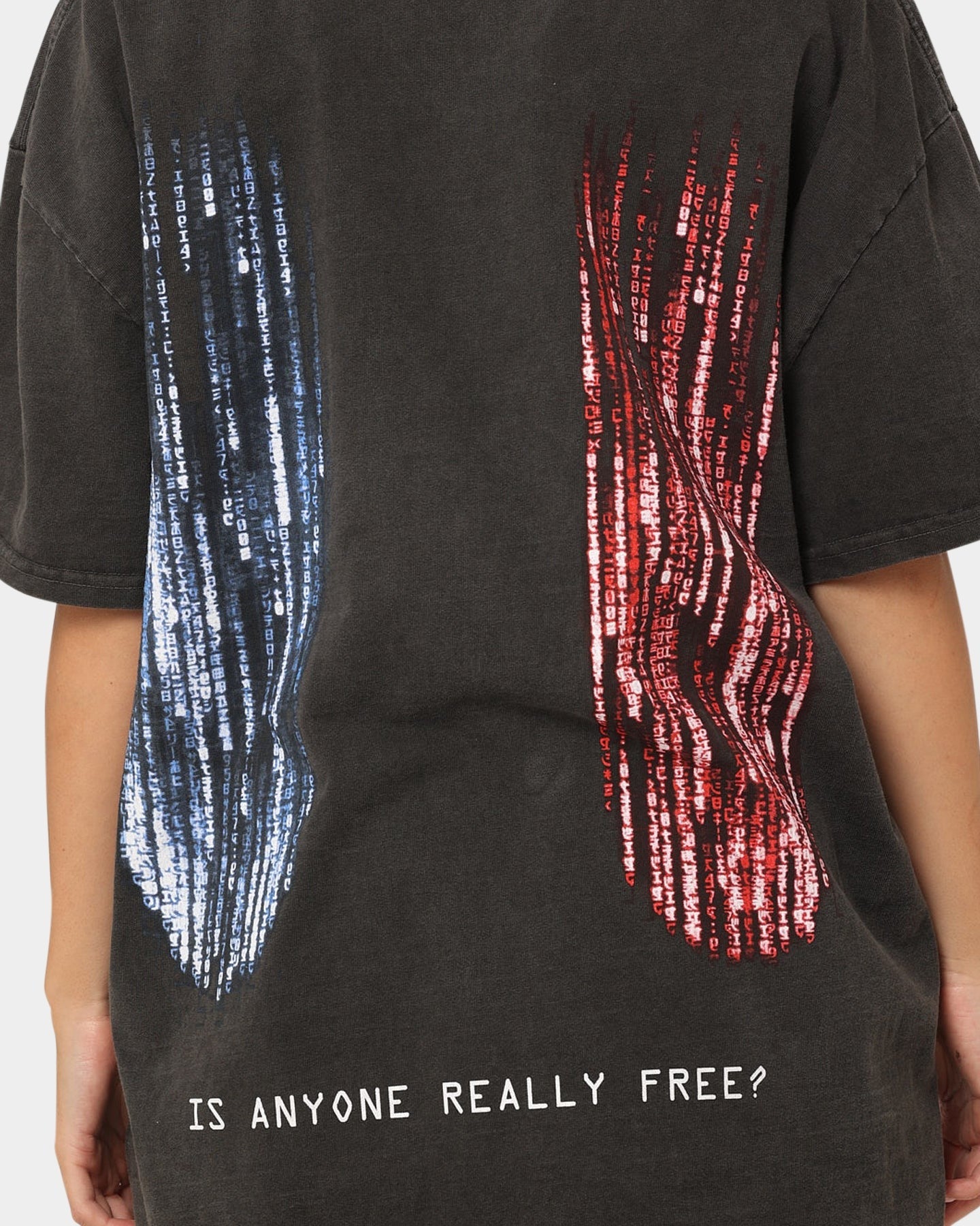 American Thrift X The Matrix Heavyweight Vintage T-Shirt Black Wash Style001