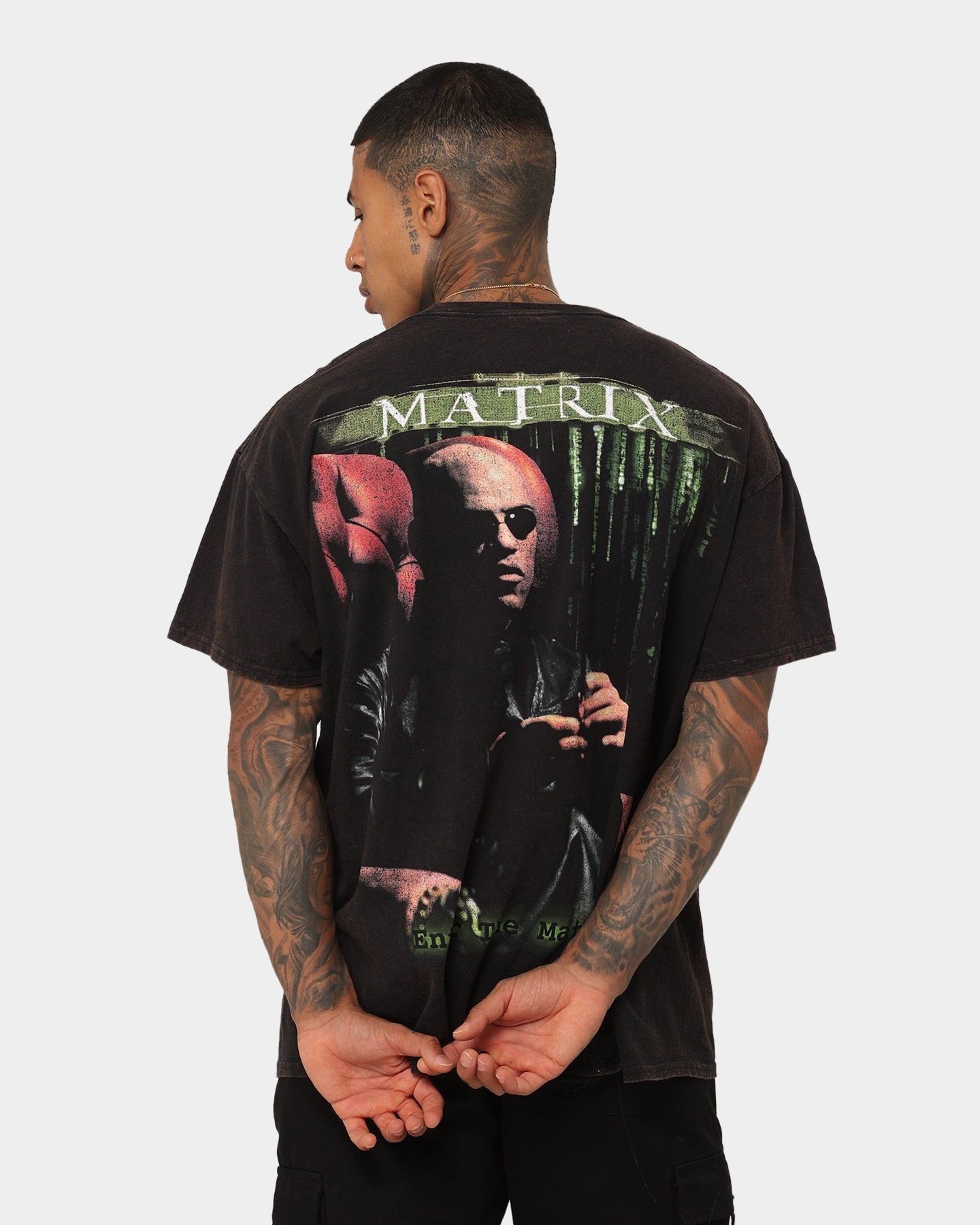 American Thrift X The Matrix Morpheus Vintage T-Shirt Black Wash